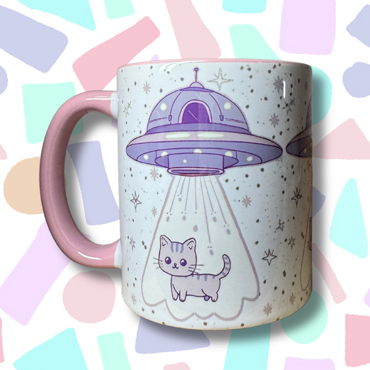 Cute Cat Mug Abduction | Feel-Good Gift for Cat Lovers