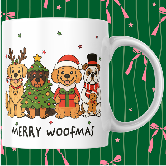 MERRY WOOFMAS CHRISTMAS MUG