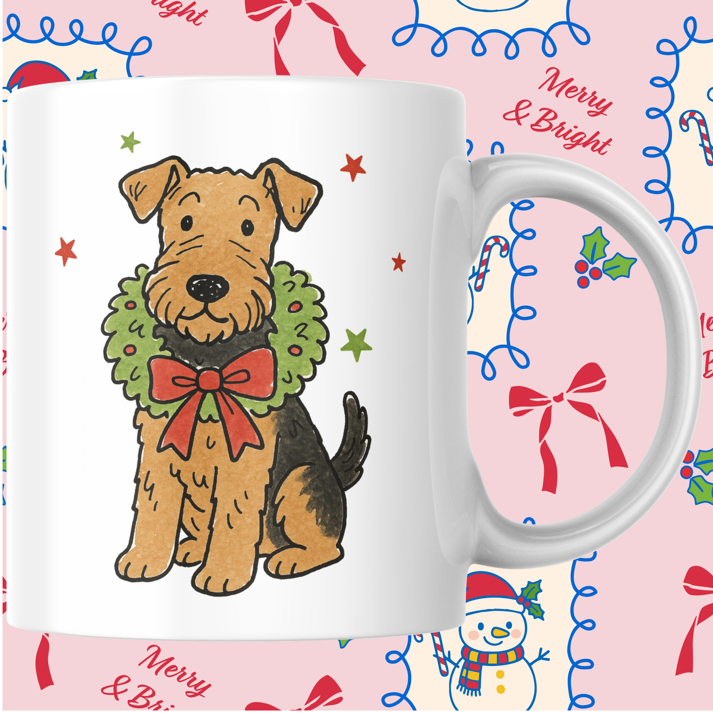 CUTE LABRADOODLE CHRISTMAS MUG