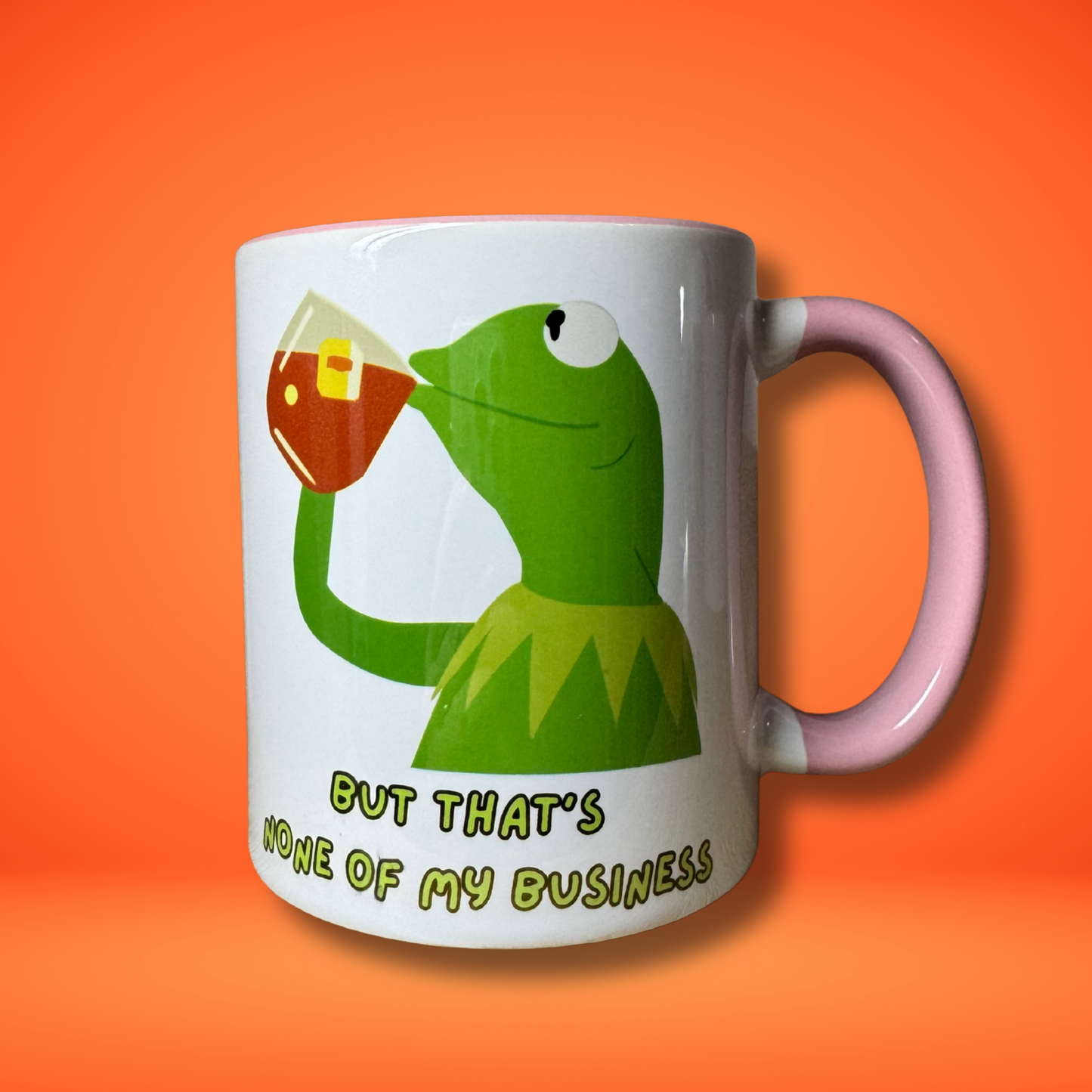 Kermit "But That's None of my Business" Funny Meme Mug !