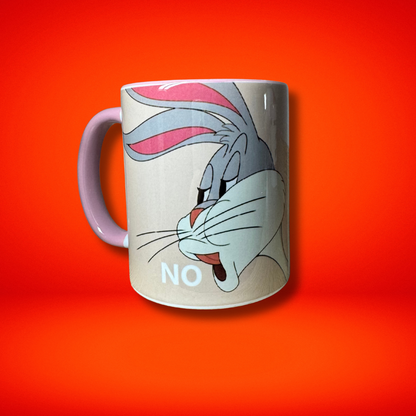 Bugs Bunny meme "NO" | Cute Mental Health Funny Meme Mug!