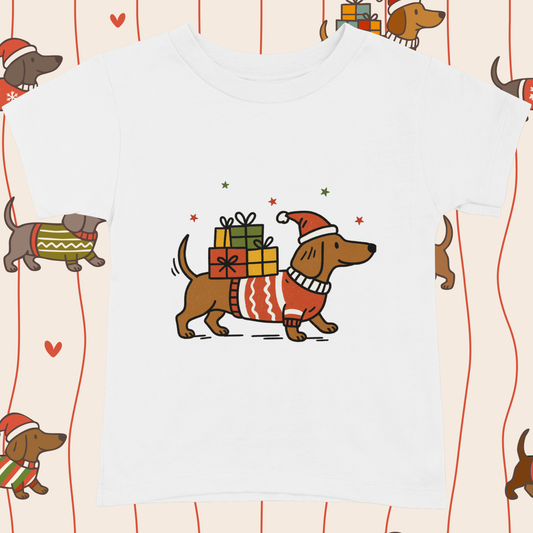 COOL SAUSAGE DOG CHRISTMAS TSHIRT