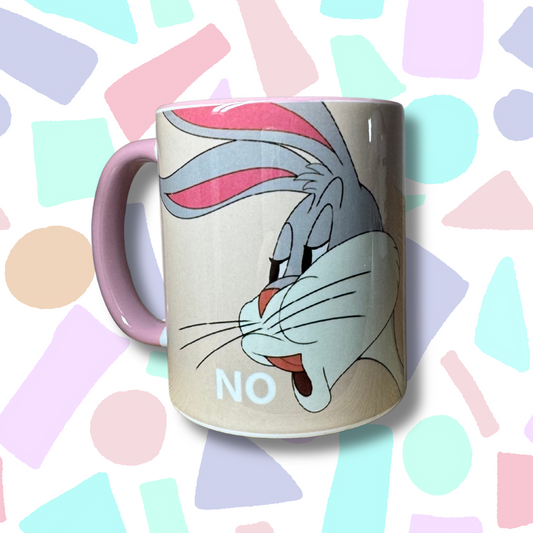Bugs Bunny meme "NO" | Cute Mental Health Funny Meme Mug!