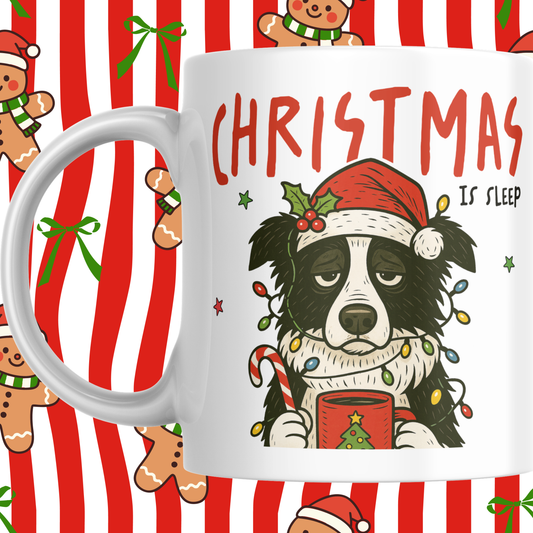 BORDER COLLIE CHRISTMAS MUG